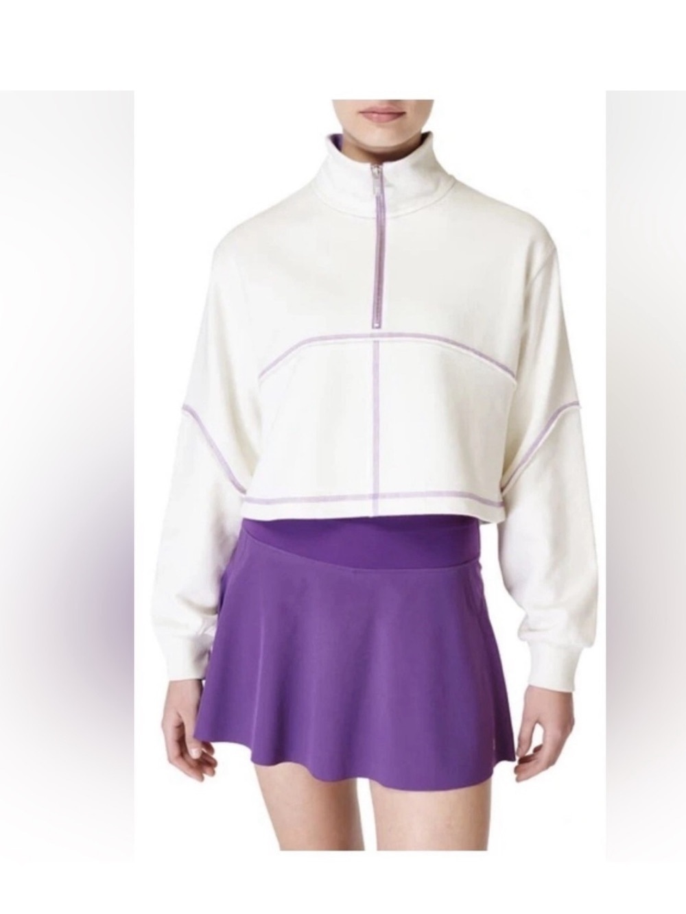 NWOT 🍒 Sweaty Betty Revive Half Zip Sweatshirt Sz 8